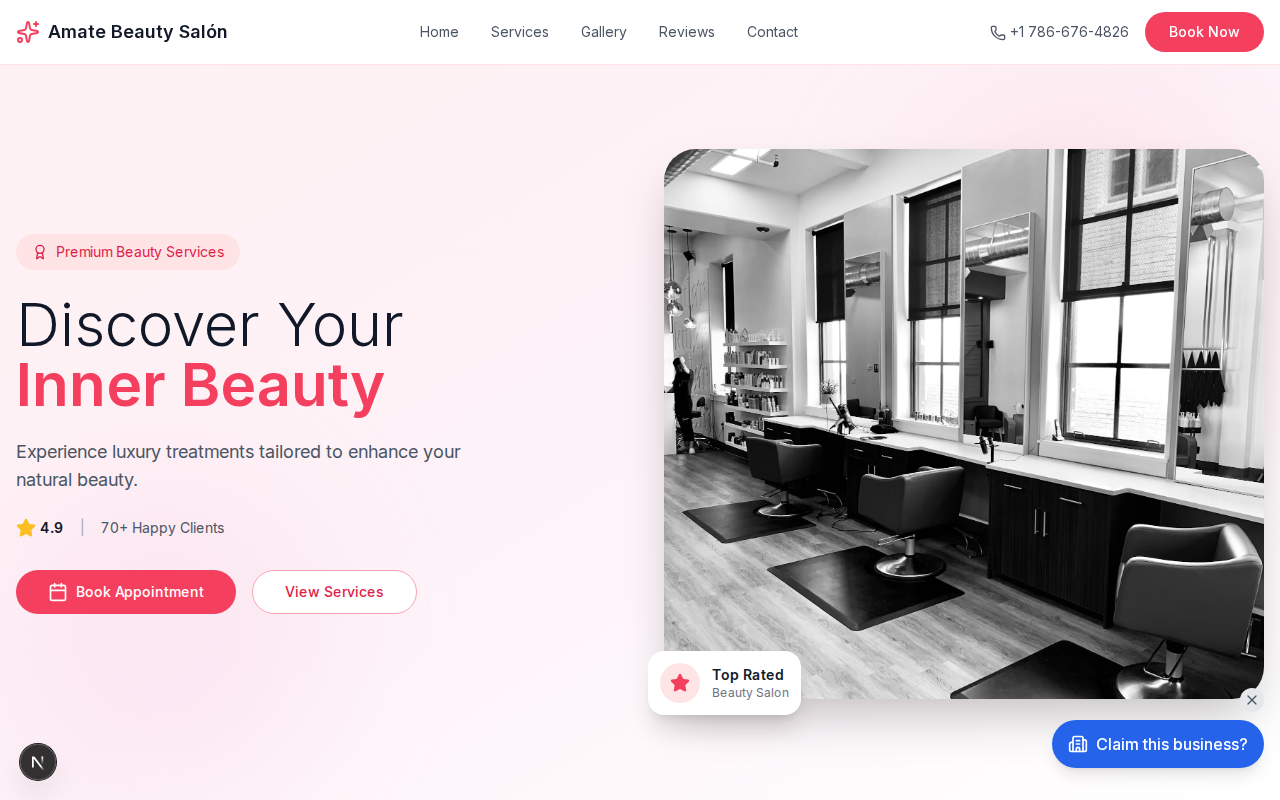 Amale Beauty Salon website design