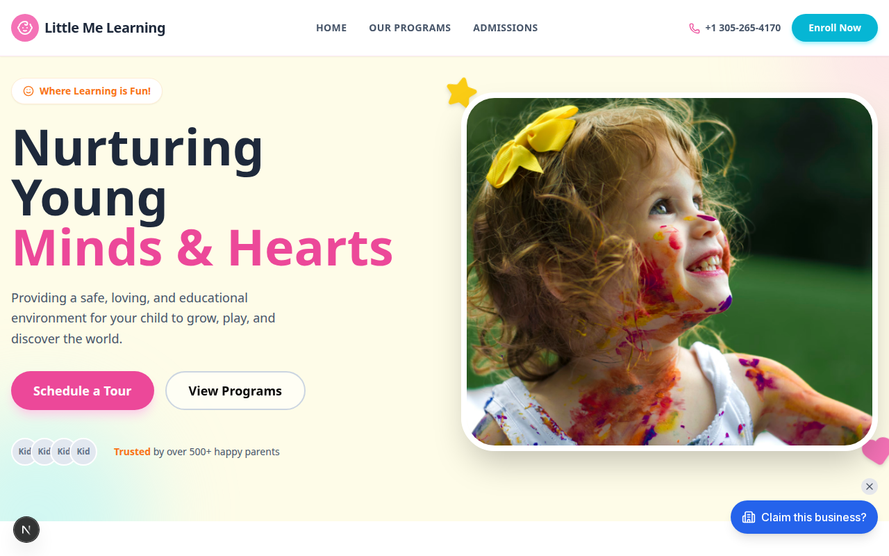 Little Stars Daycare website design