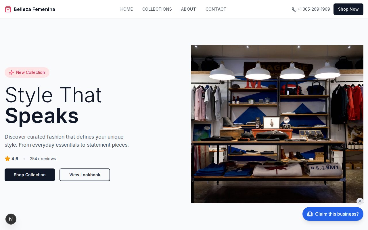 Belleza Femenina website design