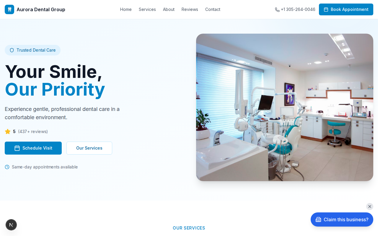 Family Dental Care website redesign
