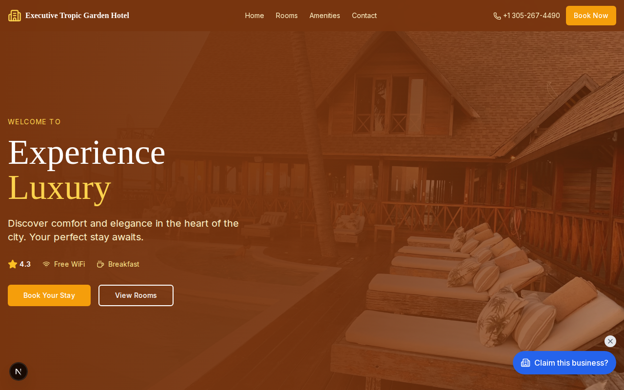 Boutique Hotel website design