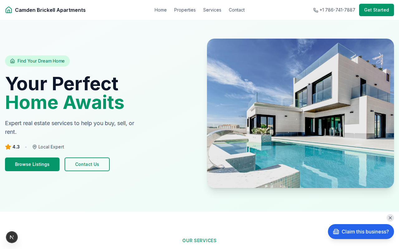 Camden Brickel Apartments website redesign