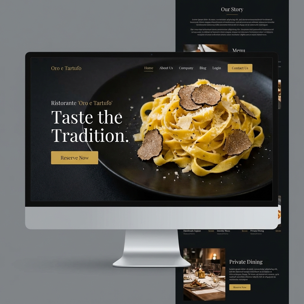 Oro e Tartufo website design